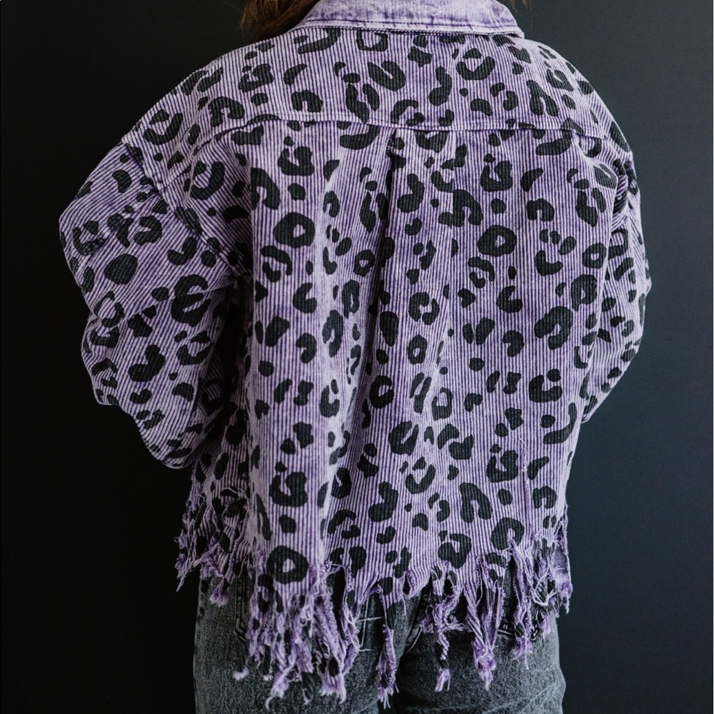BIBI WILD THING CORDUROY FRINGE JACKET - Picture 6 of 8